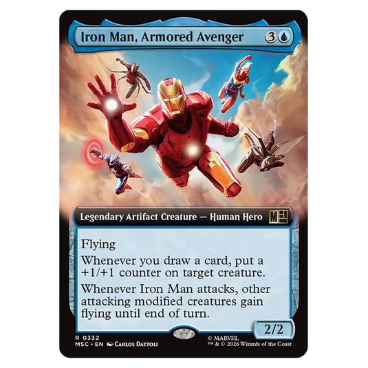 Iron Man, Armored Avenger 0332 card from the Magic The Gathering set Marvel Super Heroes Commander
