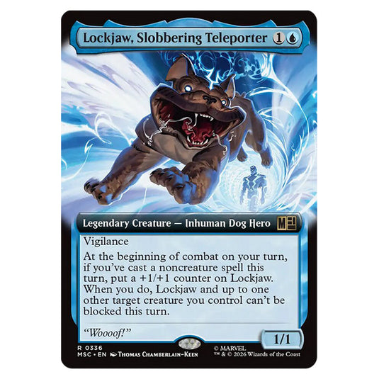 Lockjaw, Slobbering Teleporter 0336 card from the Magic The Gathering set Marvel Super Heroes Commander