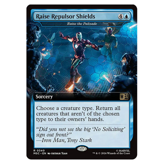 Raise the Palisade 0340 card from the Magic The Gathering set Marvel Super Heroes Commander