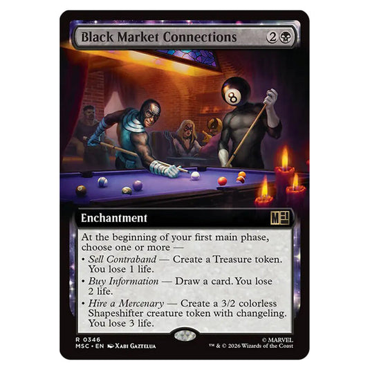 Black Market Connections 0346 card from the Magic The Gathering set Marvel Super Heroes Commander
