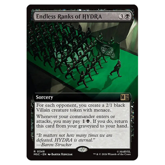 Endless Ranks of HYDRA 0348 card from the Magic The Gathering set Marvel Super Heroes Commander
