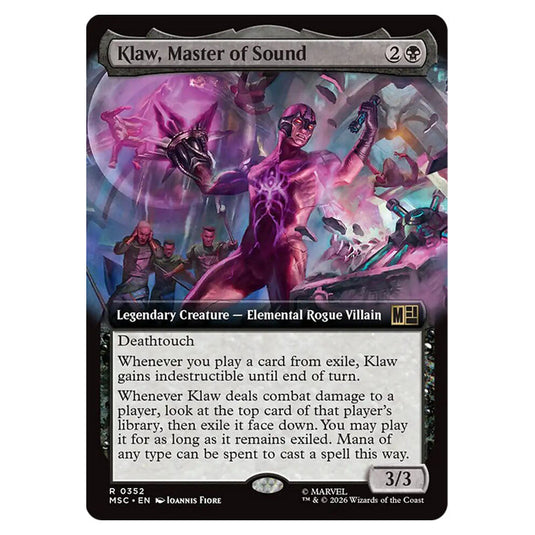 Klaw, Master of Sound 0352 card from the Magic The Gathering set Marvel Super Heroes Commander