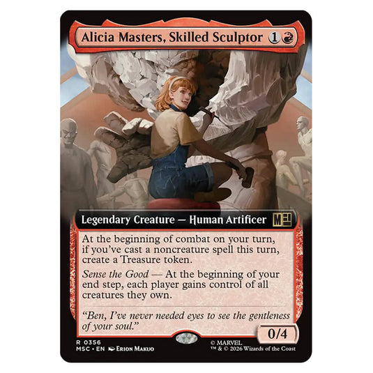 Alicia Masters, Skilled Sculptor 0356 card from the Magic The Gathering set Marvel Super Heroes Commander