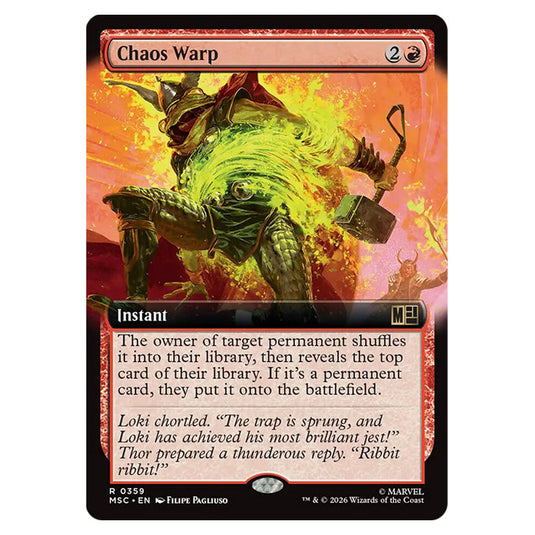 Chaos Warp 0359 card from the Magic The Gathering set Marvel Super Heroes Commander
