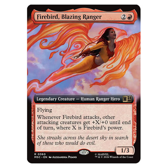 Firebird, Blazing Ranger 0360 card from the Magic The Gathering set Marvel Super Heroes Commander