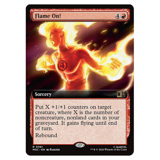 Flame On! 0361 card from the Magic The Gathering set Marvel Super Heroes Commander