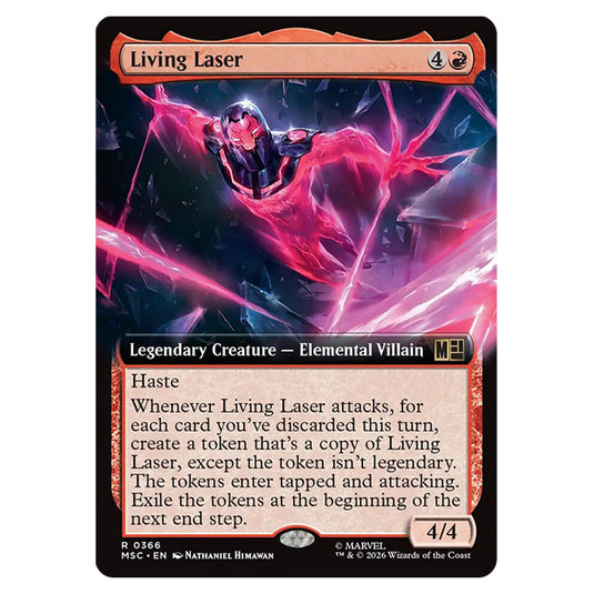 Living Laser 0366 card from the Magic The Gathering set Marvel Super Heroes Commander