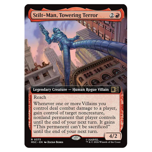 Stilt-Man, Towering Terror 0373 card from the Magic The Gathering set Marvel Super Heroes Commander