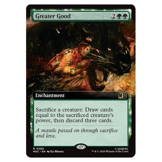 Greater Good 0380 card from the Magic The Gathering set Marvel Super Heroes Commander