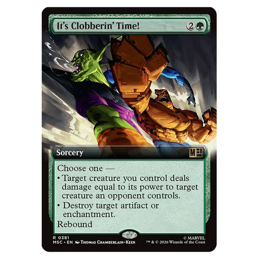 It's Clobberin' Time! 0381 card from the Magic The Gathering set Marvel Super Heroes Commander