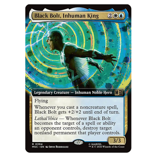 Black Bolt, Inhuman King 0394 card from the Magic The Gathering set Marvel Super Heroes Commander