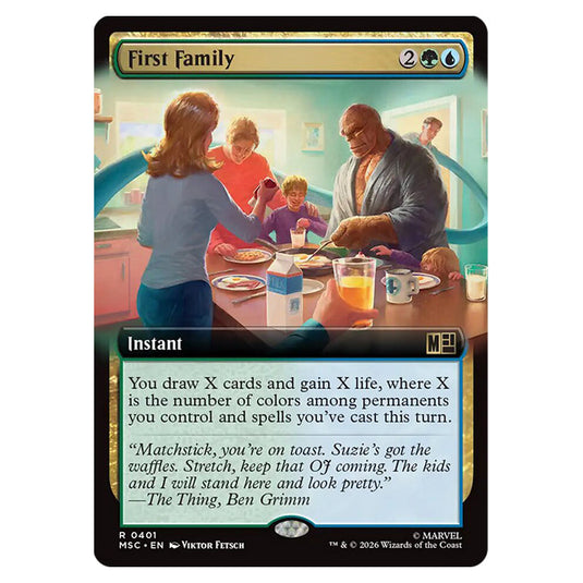 First Family 0401 card from the Magic The Gathering set Marvel Super Heroes Commander