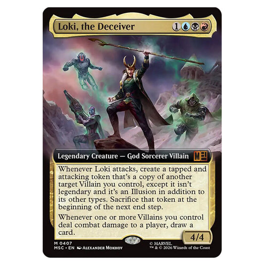 Loki, the Deceiver 0407 card from the Magic The Gathering set Marvel Super Heroes Commander