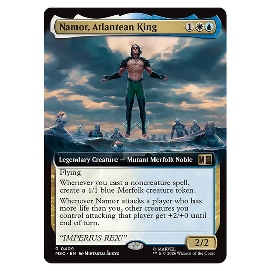 Namor, Atlantean King 0409 card from the Magic The Gathering set Marvel Super Heroes Commander