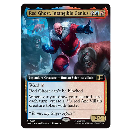 Red Ghost, Intangible Genius 0413 card from the Magic The Gathering set Marvel Super Heroes Commander