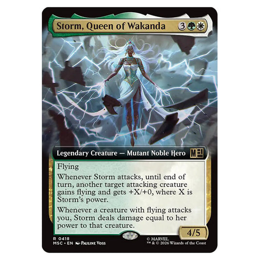 Storm, Queen of Wakanda 0418 card from the Magic The Gathering set Marvel Super Heroes Commander