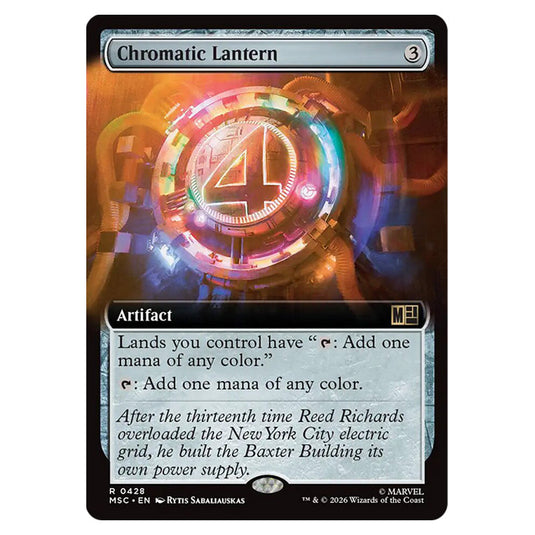 Chromatic Lantern 0428 card from the Magic The Gathering set Marvel Super Heroes Commander