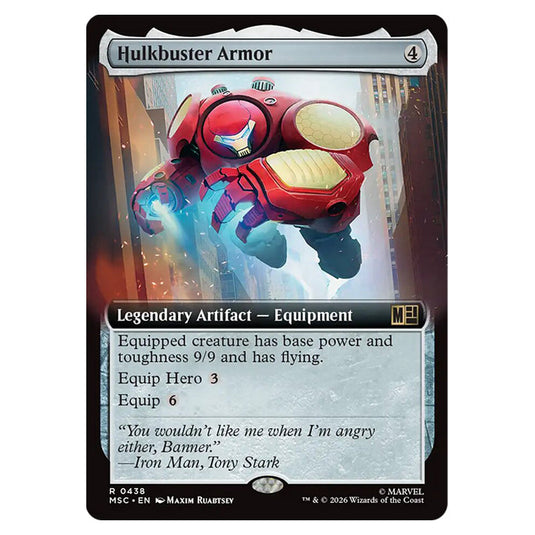 Hulkbuster Armor 0438 card from the Magic The Gathering set Marvel Super Heroes Commander