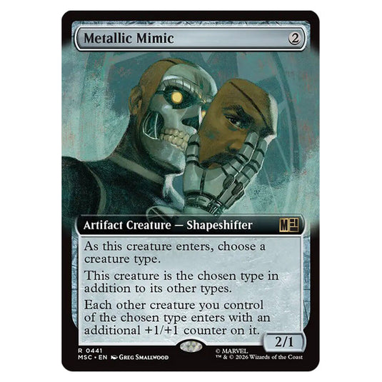 Metallic Mimic 0441 card from the Magic The Gathering set Marvel Super Heroes Commander