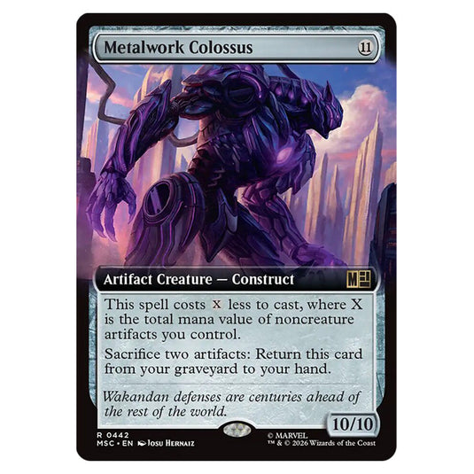 Metalwork Colossus 0442 card from the Magic The Gathering set Marvel Super Heroes Commander