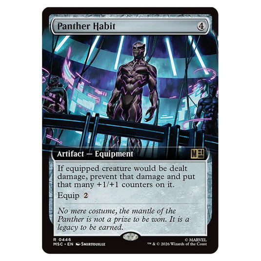 Panther Habit 0446 card from the Magic The Gathering set Marvel Super Heroes Commander