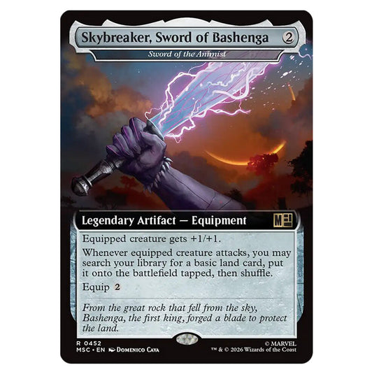 Sword of the Animist 0452 card from the Magic The Gathering set Marvel Super Heroes Commander
