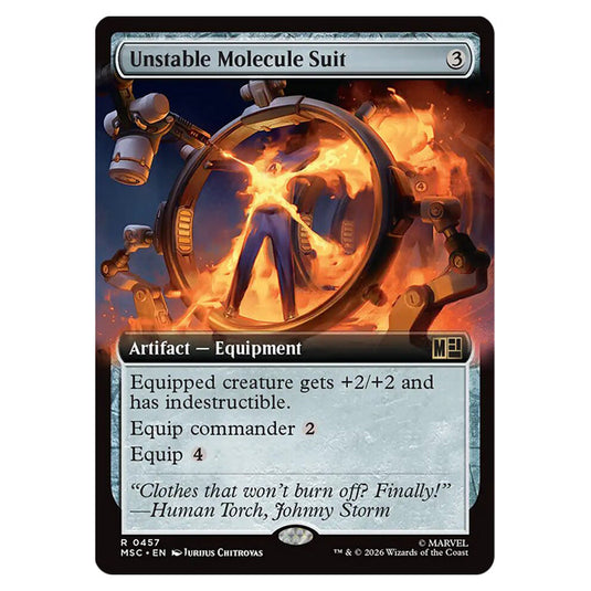 Unstable Molecule Suit 0457 card from the Magic The Gathering set Marvel Super Heroes Commander