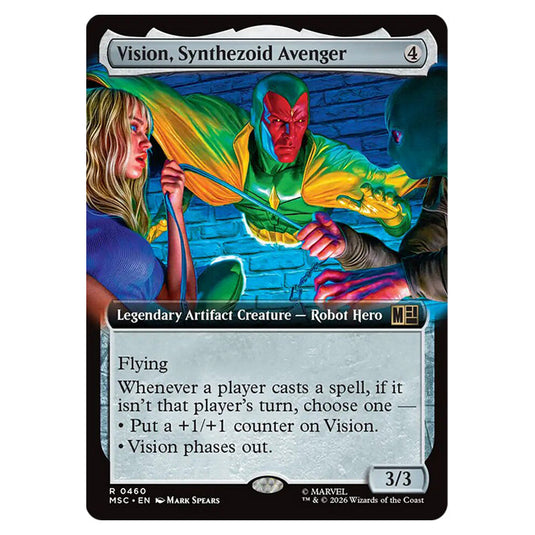 Vision, Synthezoid Avenger 0460 card from the Magic The Gathering set Marvel Super Heroes Commander