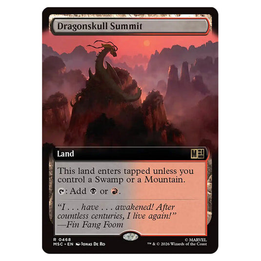 Dragonskull Summit 0468 card from the Magic The Gathering set Marvel Super Heroes Commander