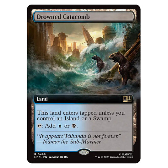 Drowned Catacomb 0469 card from the Magic The Gathering set Marvel Super Heroes Commander