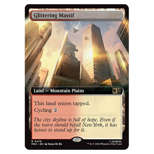 Glittering Massif 0478 card from the Magic The Gathering set Marvel Super Heroes Commander