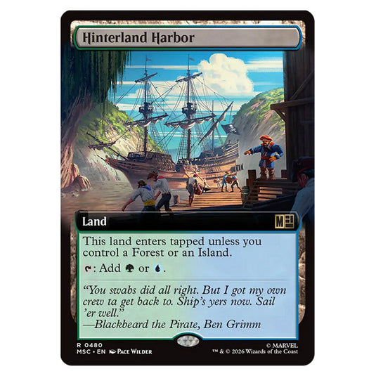 Hinterland Harbor 0480 card from the Magic The Gathering set Marvel Super Heroes Commander