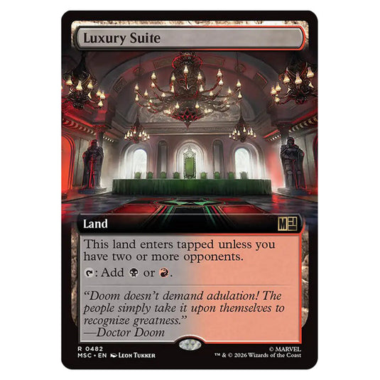 Luxury Suite 0482 card from the Magic The Gathering set Marvel Super Heroes Commander