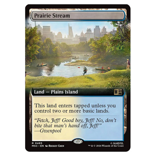 Prairie Stream 0485 card from the Magic The Gathering set Marvel Super Heroes Commander