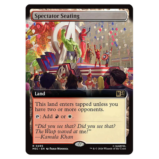 Spectator Seating 0495 card from the Magic The Gathering set Marvel Super Heroes Commander