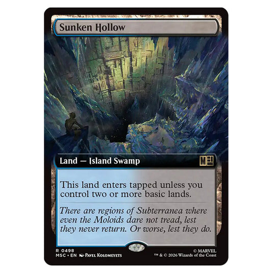 Sunken Hollow 0498 card from the Magic The Gathering set Marvel Super Heroes Commander