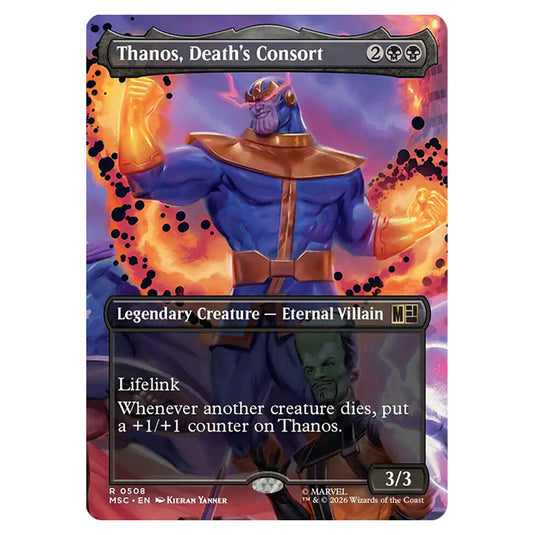 Thanos, Death's Consort 0508 card from the Magic The Gathering set Marvel Super Heroes Commander