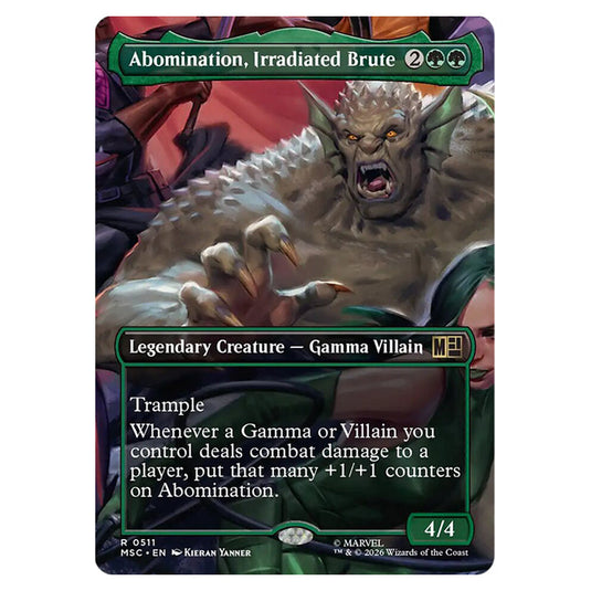 Abomination, Irradiated Brute 0511 card from the Magic The Gathering set Marvel Super Heroes Commander