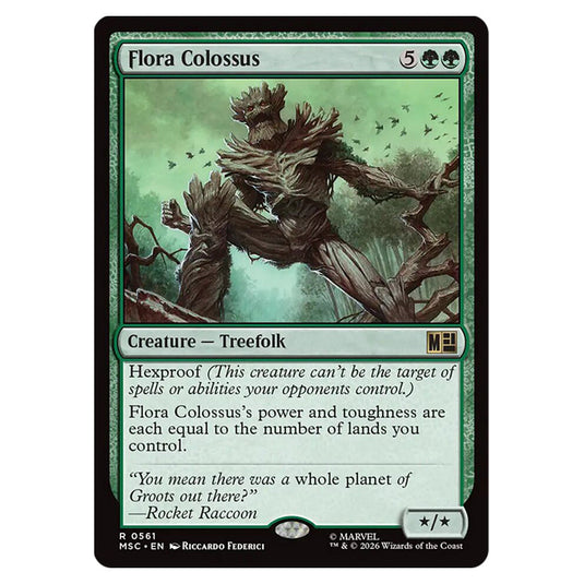 Flora Colossus 0561 card from the Magic The Gathering set Marvel Super Heroes Commander
