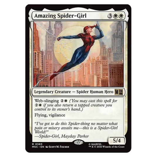Amazing Spider-Girl 0583 card from the Magic The Gathering set Marvel Super Heroes Commander