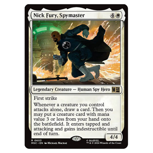 Nick Fury, Spymaster 0603 card from the Magic The Gathering set Marvel Super Heroes Commander