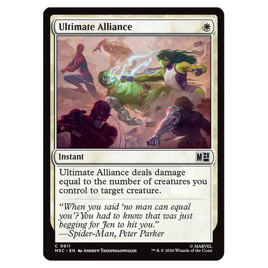 Ultimate Alliance 0611 card from the Magic The Gathering set Marvel Super Heroes Commander
