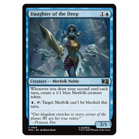 Daughter of the Deep 0618 card from the Magic The Gathering set Marvel Super Heroes Commander