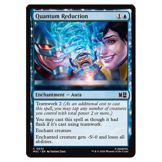 Quantum Reduction 0635 card from the Magic The Gathering set Marvel Super Heroes Commander
