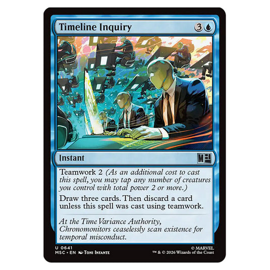 Timeline Inquiry 0641 card from the Magic The Gathering set Marvel Super Heroes Commander
