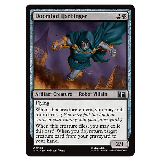 Doombot Harbinger 0655 card from the Magic The Gathering set Marvel Super Heroes Commander