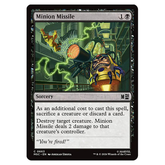 Minion Missile 0663 card from the Magic The Gathering set Marvel Super Heroes Commander