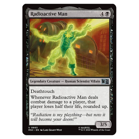 Radioactive Man 0665 card from the Magic The Gathering set Marvel Super Heroes Commander