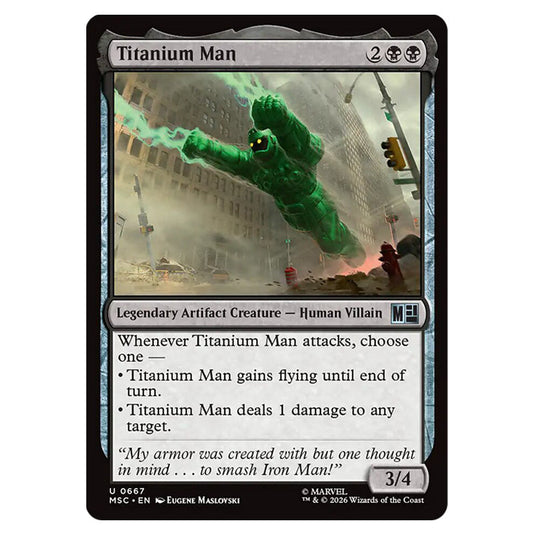 Titanium Man 0667 card from the Magic The Gathering set Marvel Super Heroes Commander