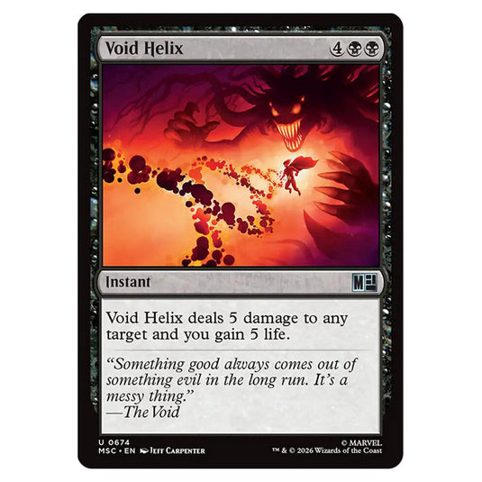 Void Helix 0674 card from the Magic The Gathering set Marvel Super Heroes Commander